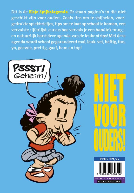 Achterkant van Elsje Spijbelagenda 2011-2012