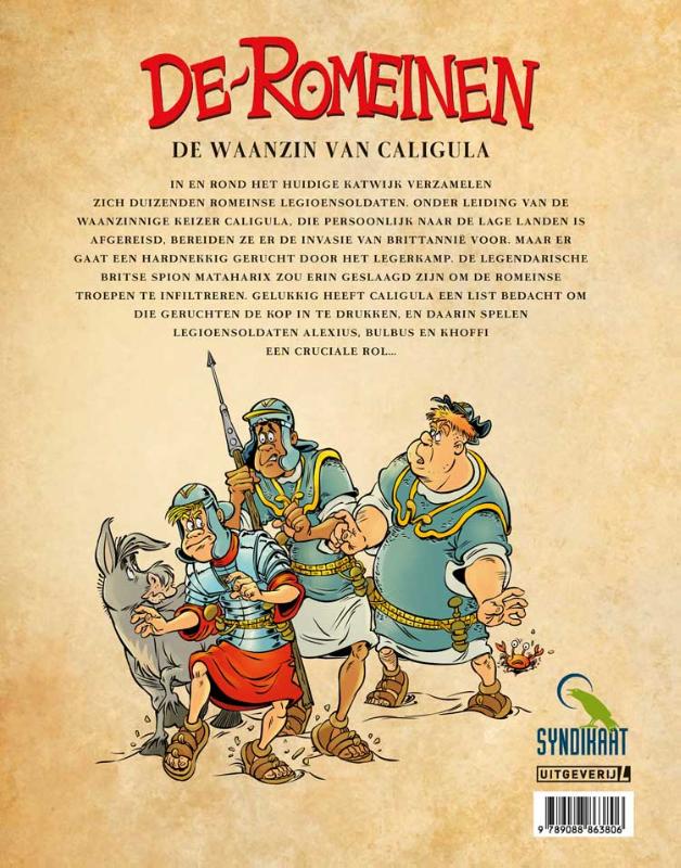 Achterkant van De waanzin van Caligula
