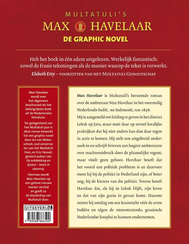 Achterkant van Max Havelaar - de graphic novel