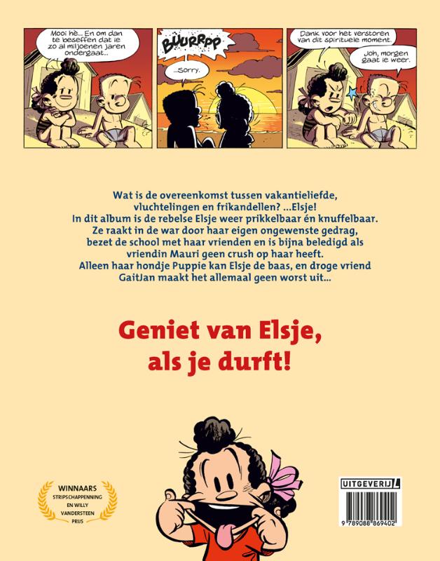 Achterkant van Vrij Blij