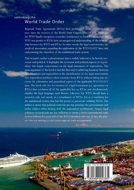 Achterkant van Rethinking the World Trade Order