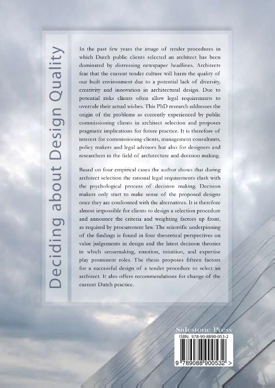 Achterkant van Deciding about Design Quality