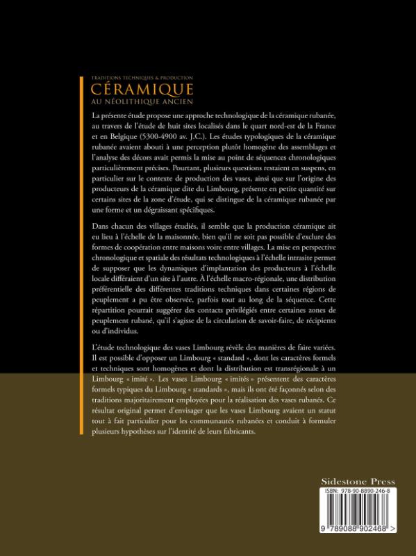Achterkant van Traditions techniques et production ceramique au Neolithique ancien