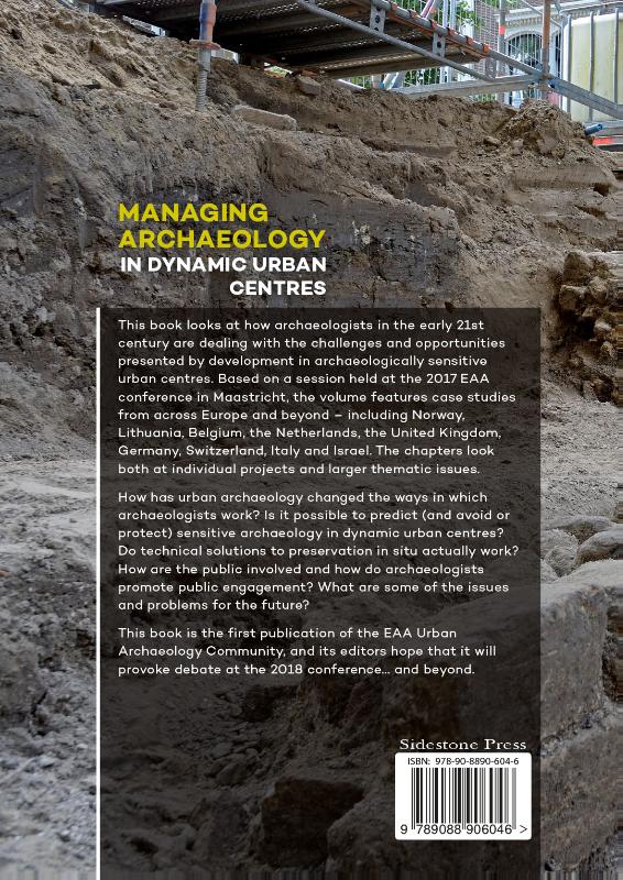 Achterkant van Managing Archaeology in Dynamic Urban Centres