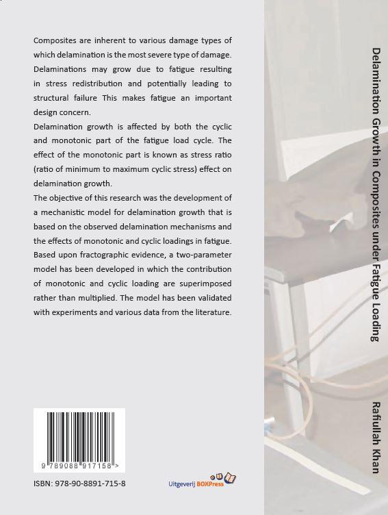 Achterkant van Delamination growth in composites under fatigue loading