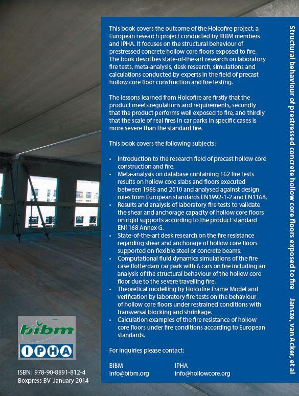 Achterkant van Structural behaviour of prestressed concrete hollow core floors exposed to fire