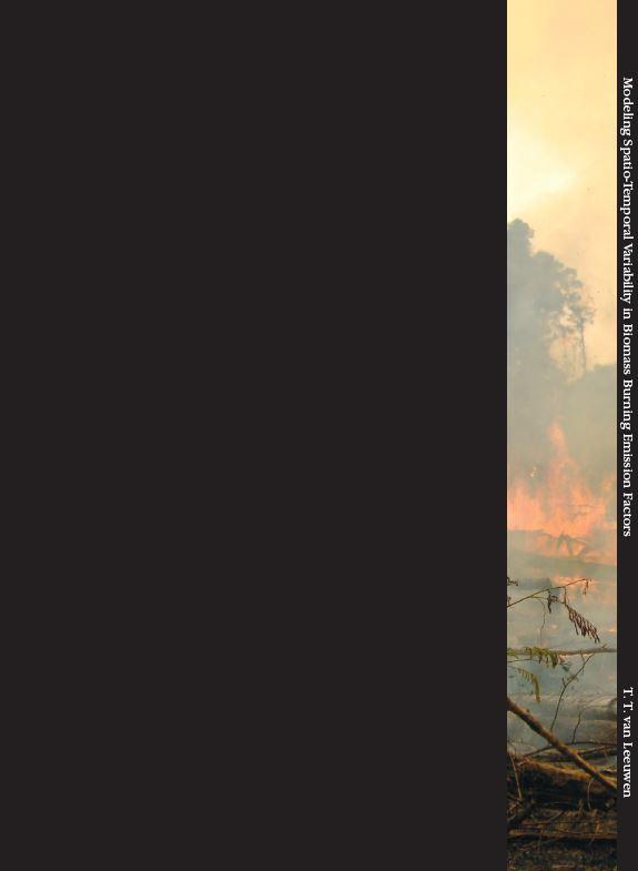 Achterkant van Modeling spatio-temporal variability in biomass burning emission factors