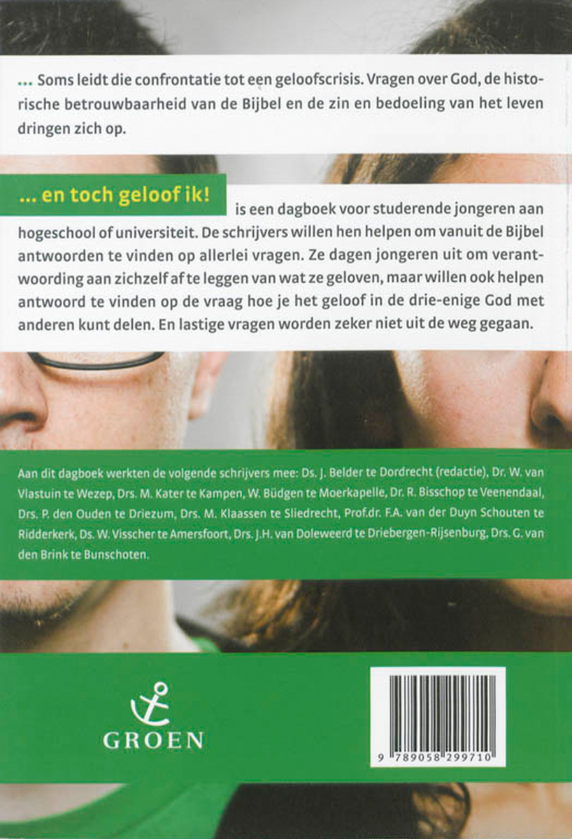 Achterkant van En toch geloof ik