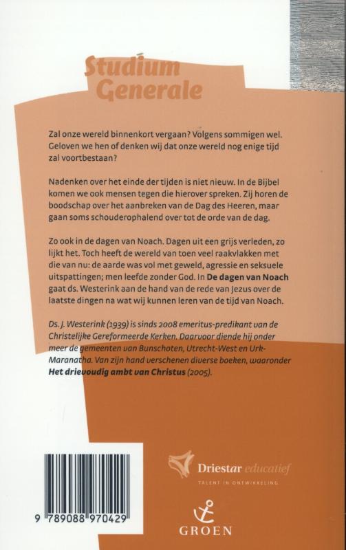 Achterkant van De dagen van Noach