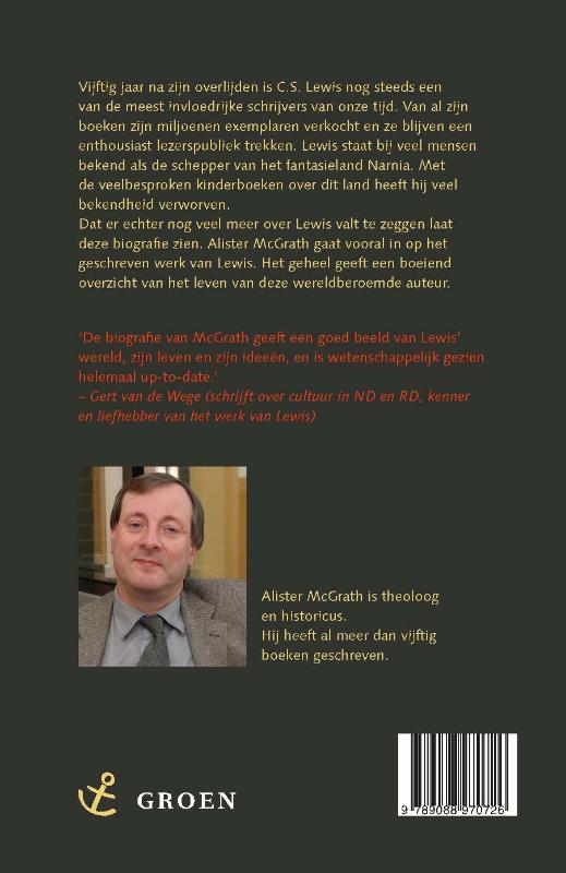 Achterkant van C.S. Lewis