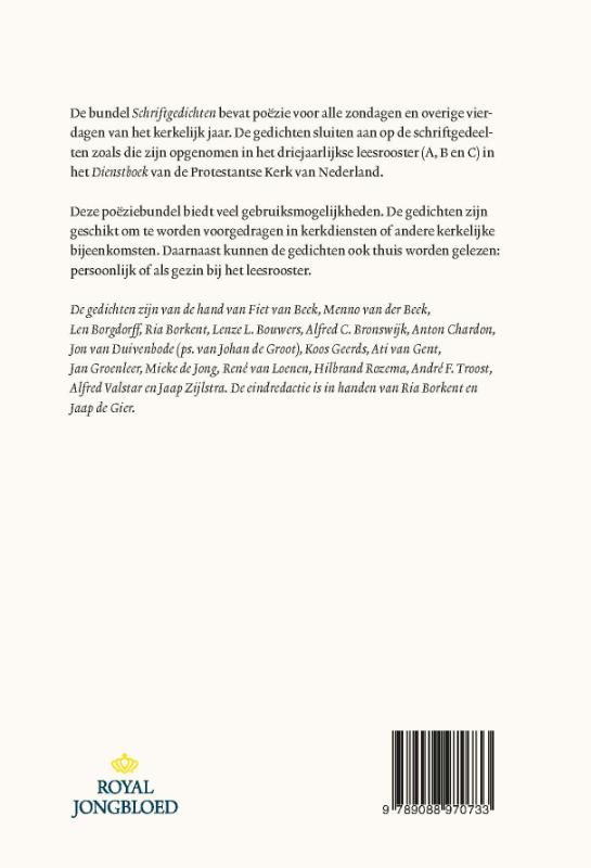 Achterkant van Schriftgedichten