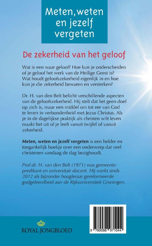 Achterkant van Meten, weten en jezelf vergeten