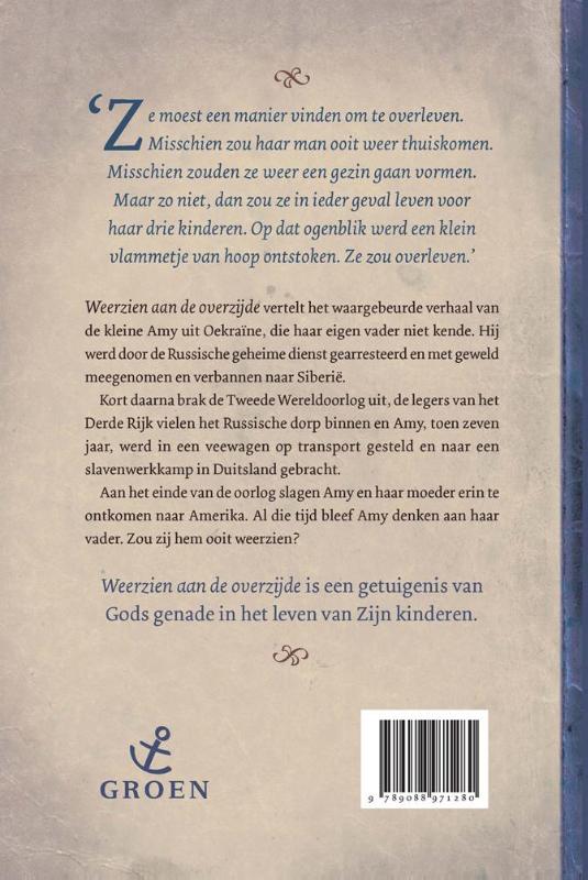 Achterkant van Weerzien aan de overzijde