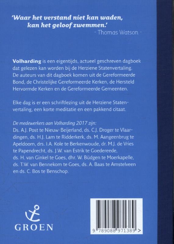 Achterkant van Volharding