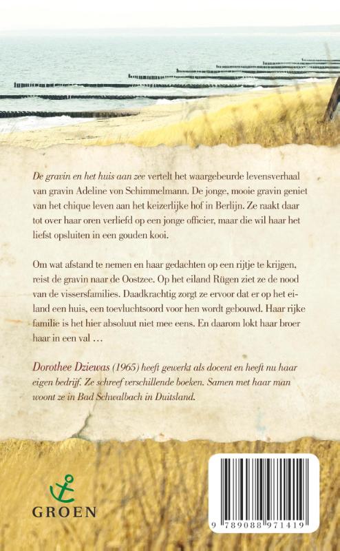 Achterkant van De gravin en het huis aan zee