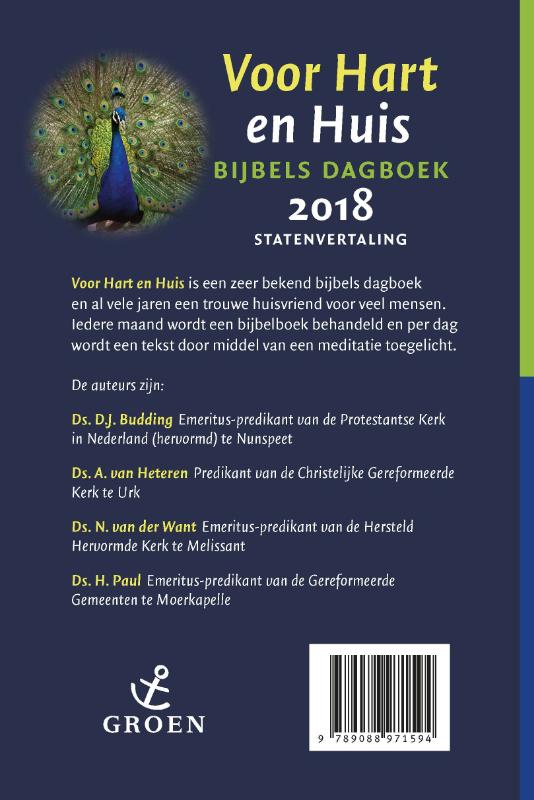 Achterkant van Bijbels dagboek 2018