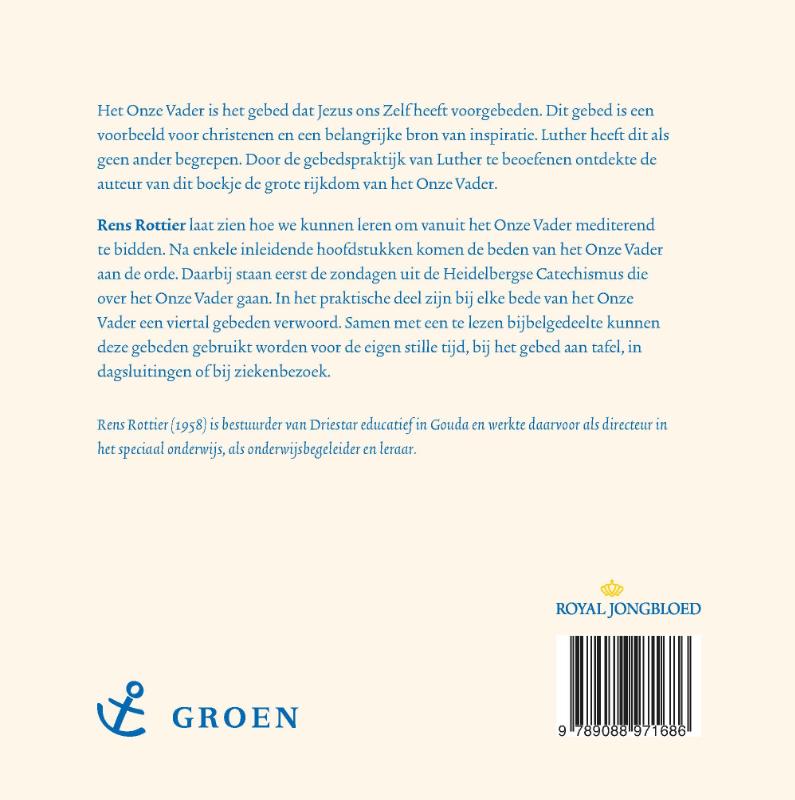 Achterkant van Leren bidden met het Onze Vader
