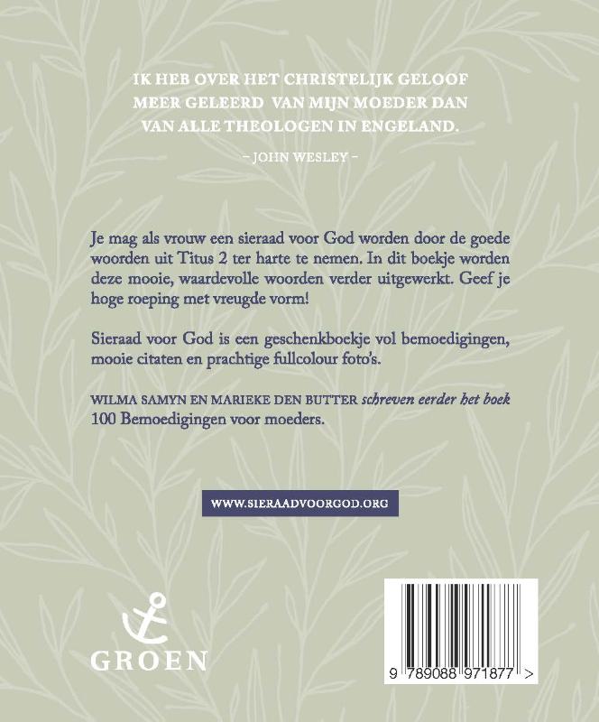 Achterkant van Sieraad voor God