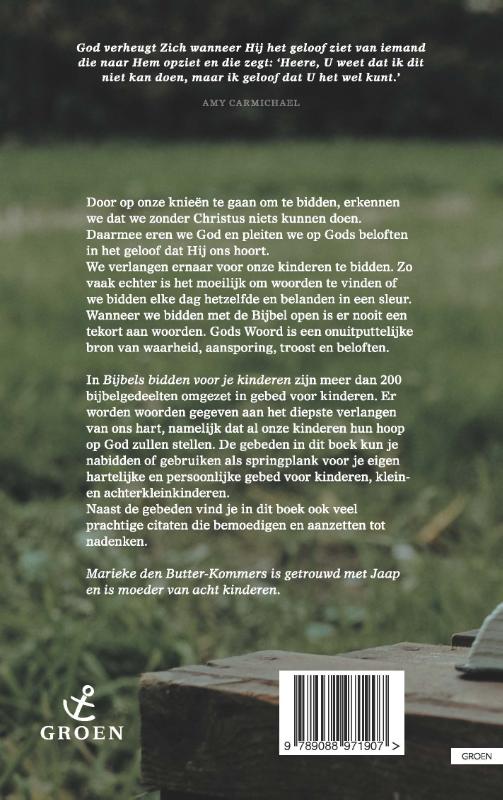 Achterkant van Bijbels bidden voor je kinderen