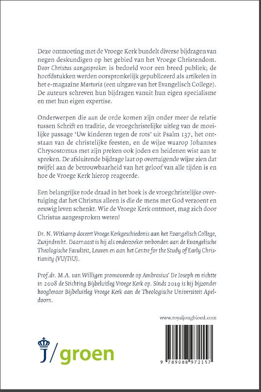 Achterkant van Door Christus aangesproken
