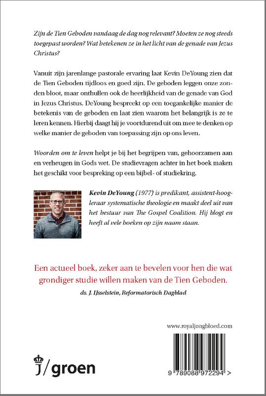 Achterkant van Woorden om te leven