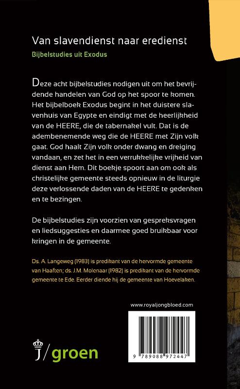 Achterkant van Van slavendienst naar eredienst