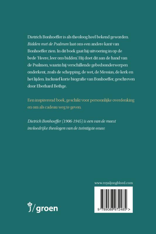 Achterkant van Bidden met de Psalmen