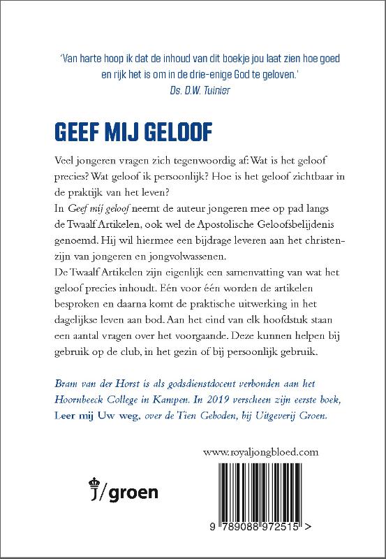 Achterkant van Geef mij geloof
