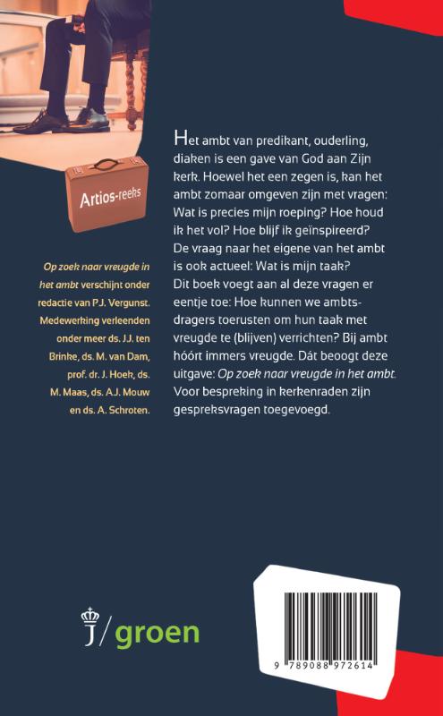 Achterkant van Op zoek naar vreugde in het ambt