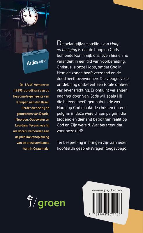 Achterkant van Hoop en heiliging
