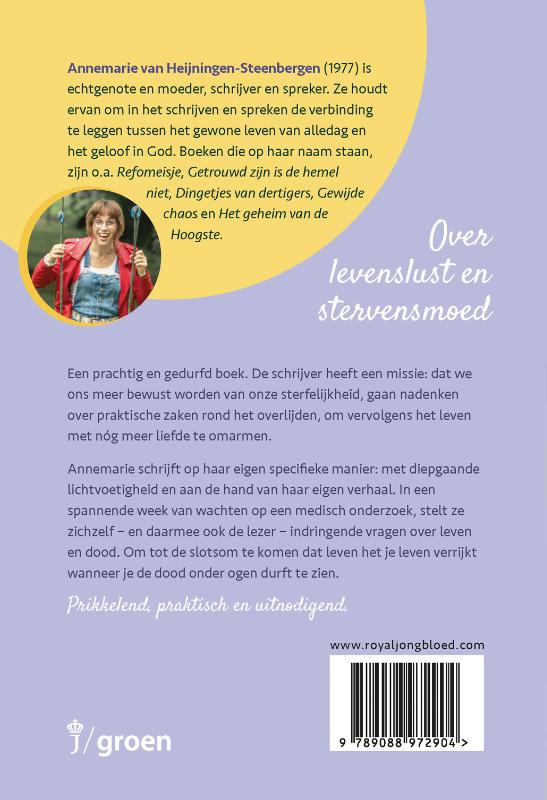 Achterkant van Durf te leven met de dag