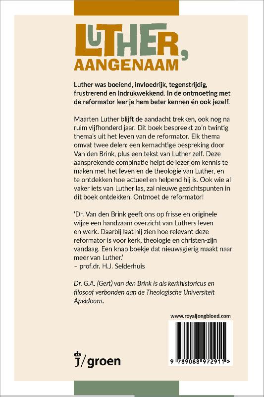 Achterkant van Luther, aangenaam