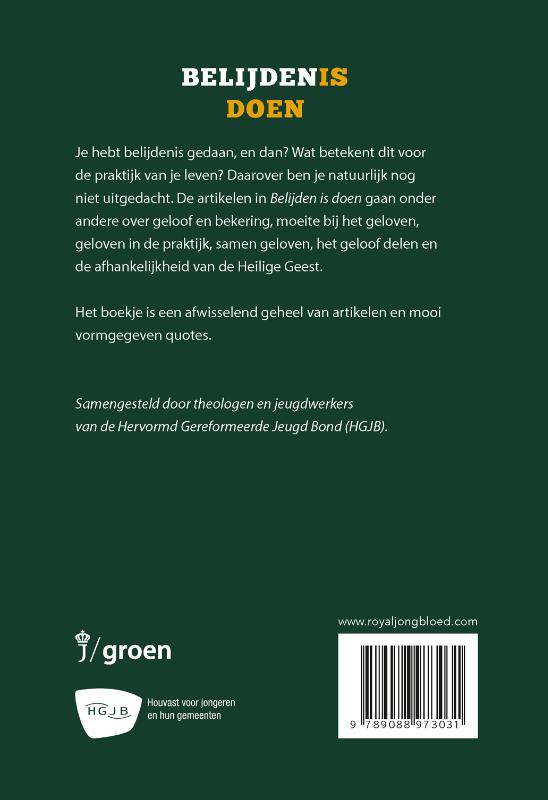 Achterkant van Belijden is doen