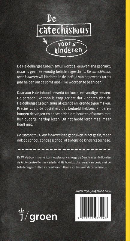 Achterkant van De catechismus voor kinderen