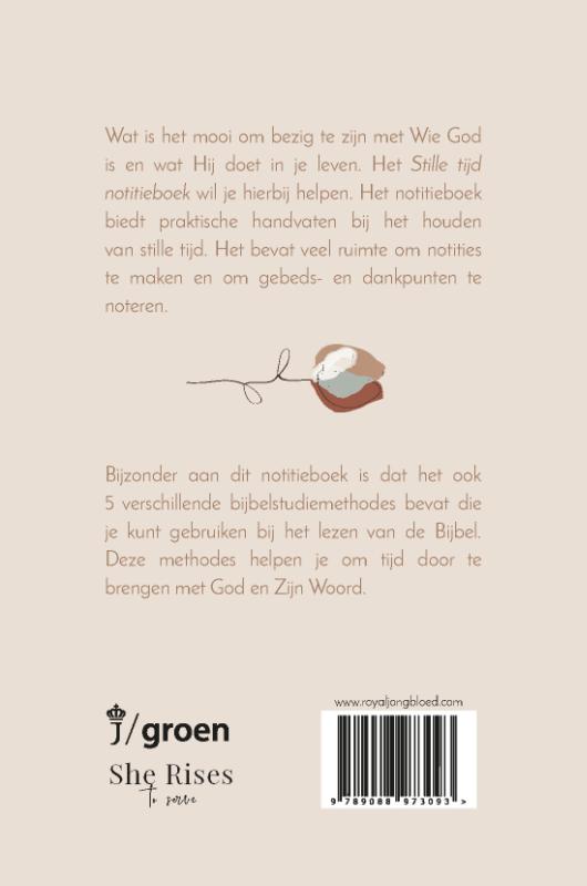 Achterkant van Stille tijd notitieboek