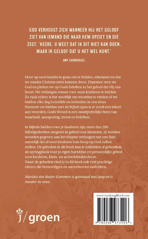Achterkant van Bijbels bidden voor je kinderen