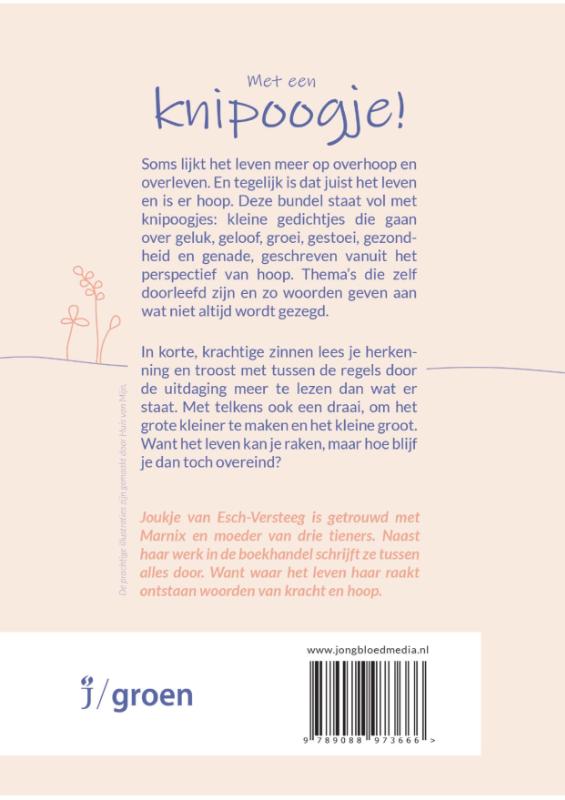 Achterkant van Met een knipoogje!