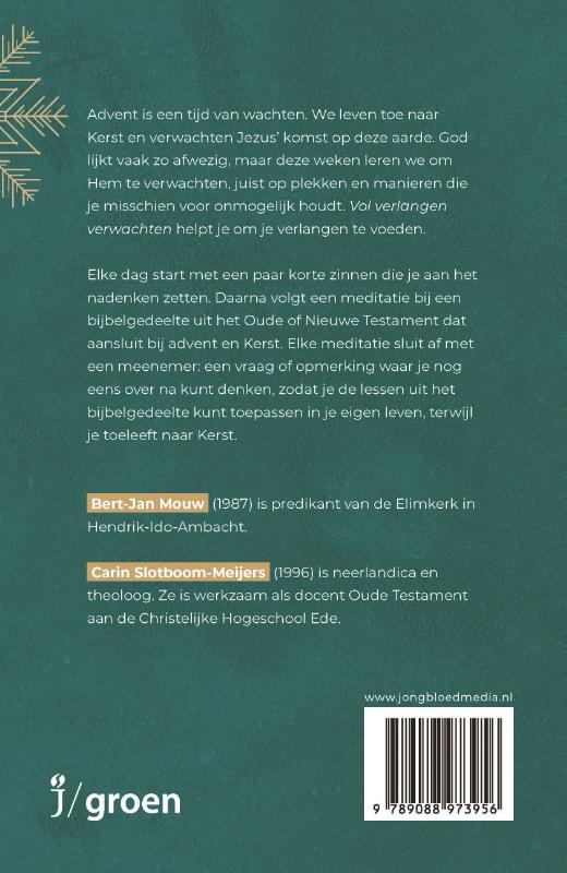 Achterkant van Vol verlangen verwachten