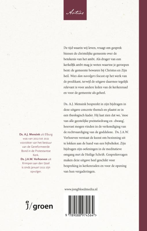 Achterkant van Wees dan navolgers