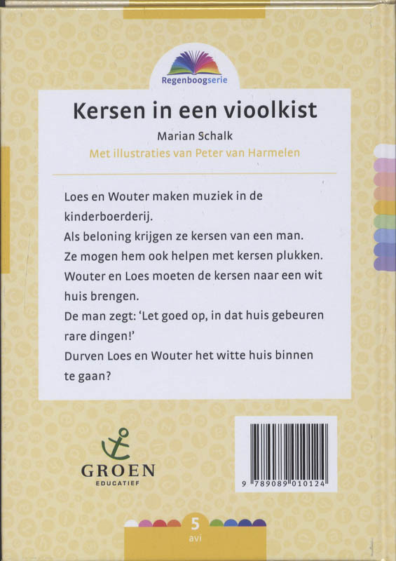 Achterkant van Kersen in een vioolkist