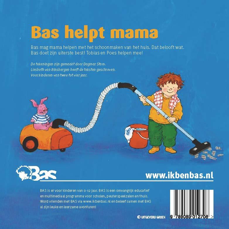 Achterkant van Bas helpt mama