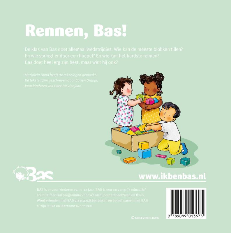 Achterkant van Rennen, Bas!