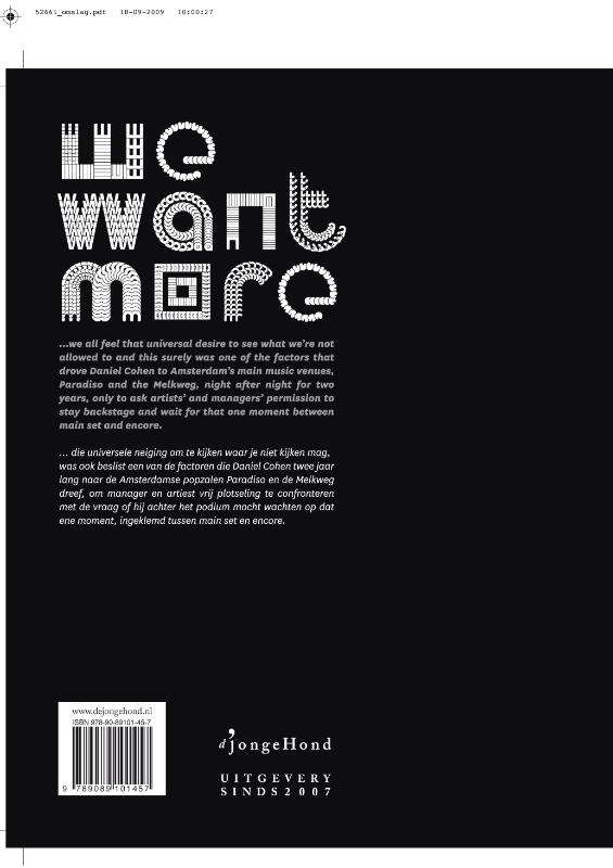 Achterkant van We Want More