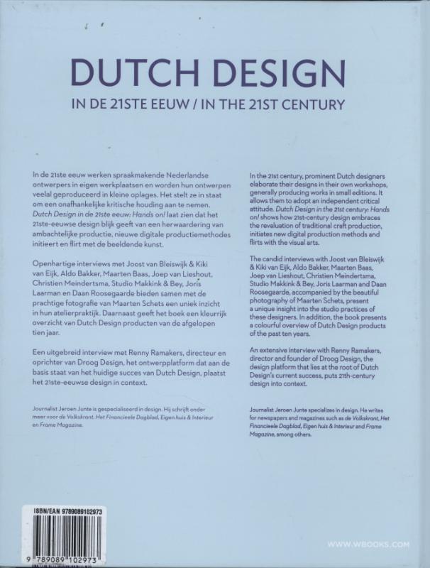Achterkant van Dutch design in de 21ste eeuw / in the 21st century