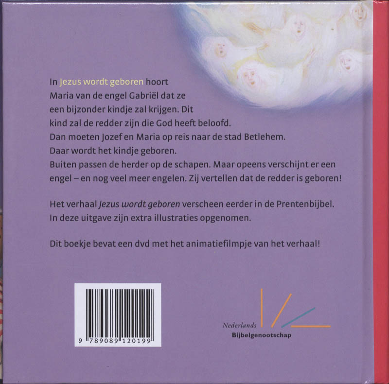 Achterkant van Jezus wordt geboren