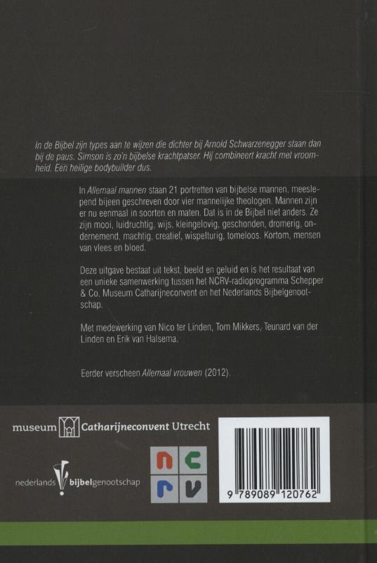 Achterkant van Allemaal mannen