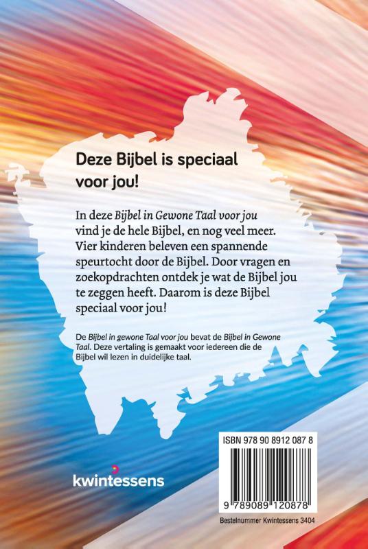 Achterkant van Bijbel in gewone taal voor jou