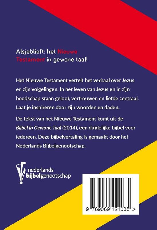 Achterkant van BGT Nieuwe Testament