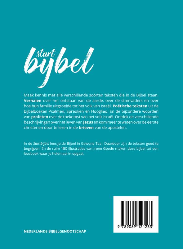 Achterkant van Startbijbel