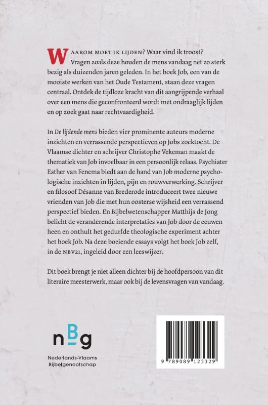 Achterkant van De lijdende mens